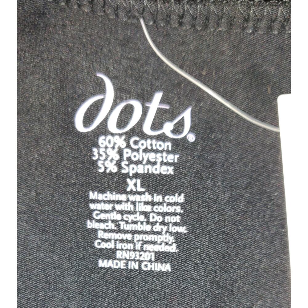Vintage Y2K Dots Store Black Tshirt Top Basic Stretch NEW NWT Short Sleeves XL - Picture 7 of 12